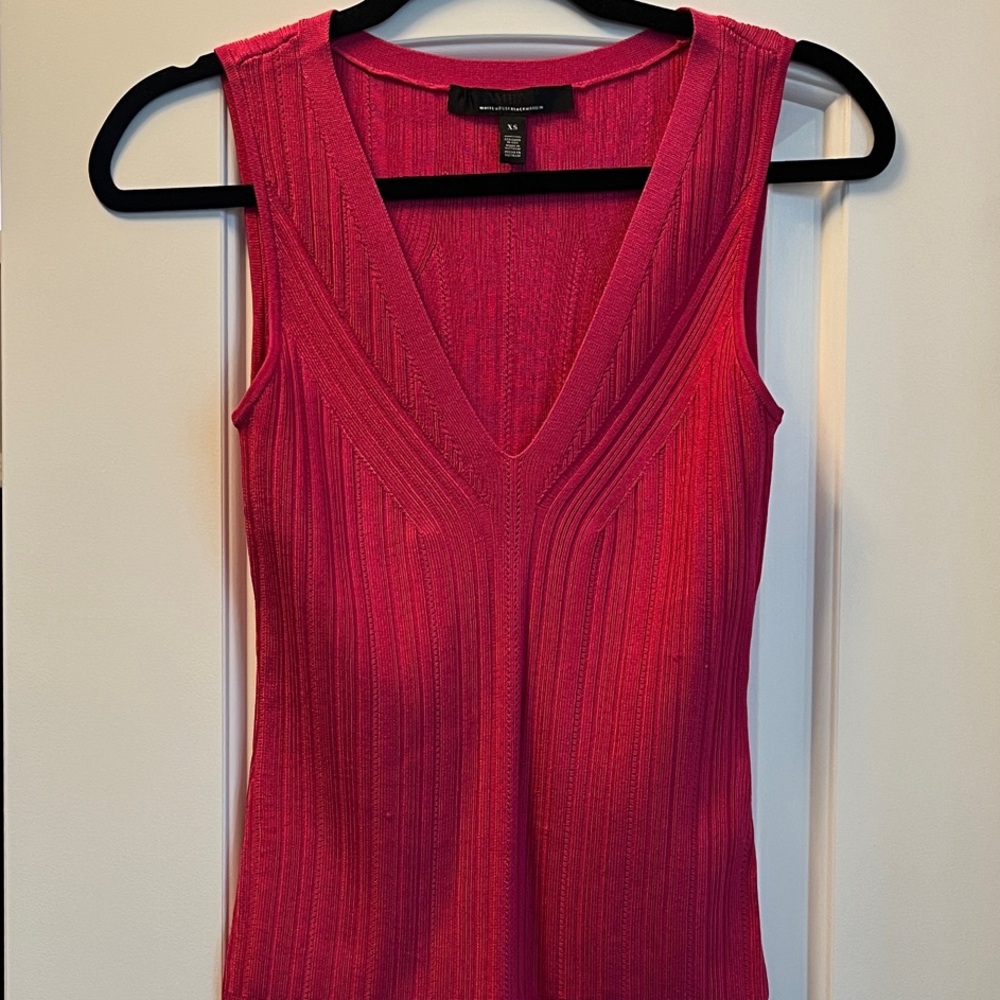 White House Black Market Bold Pink Tank Top